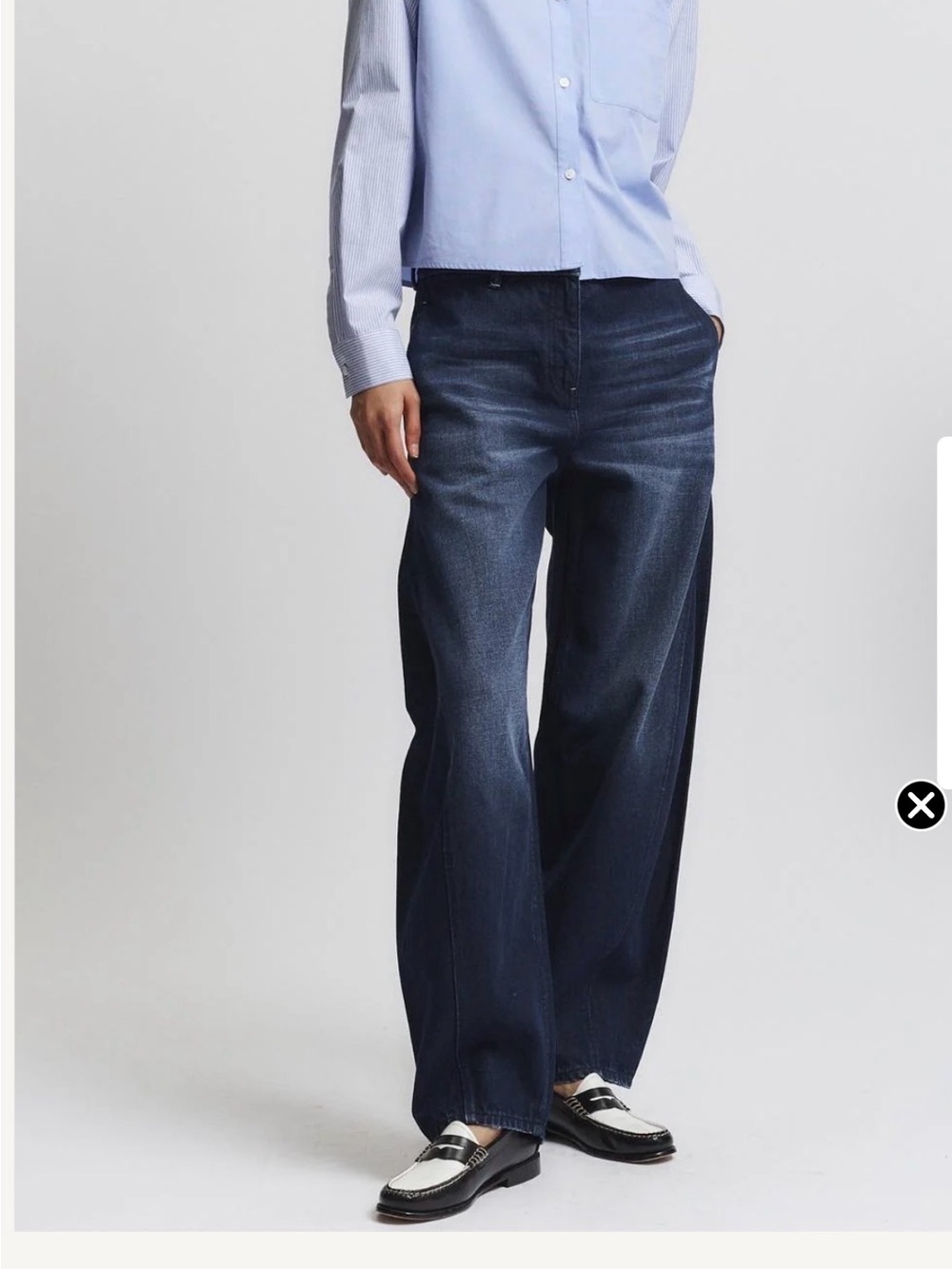 Saint Art Stevie Barrel Jean High-Rise Jeans in Deep Indigo